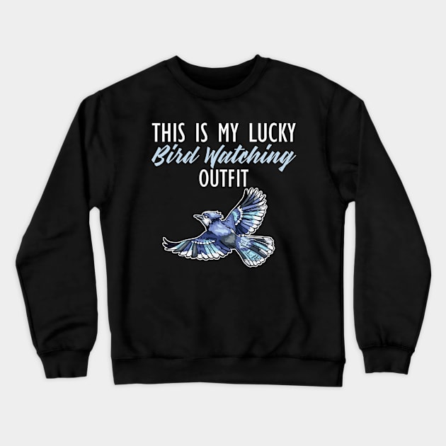 this is my lucky bird watching outfit Crewneck Sweatshirt by Jabinga